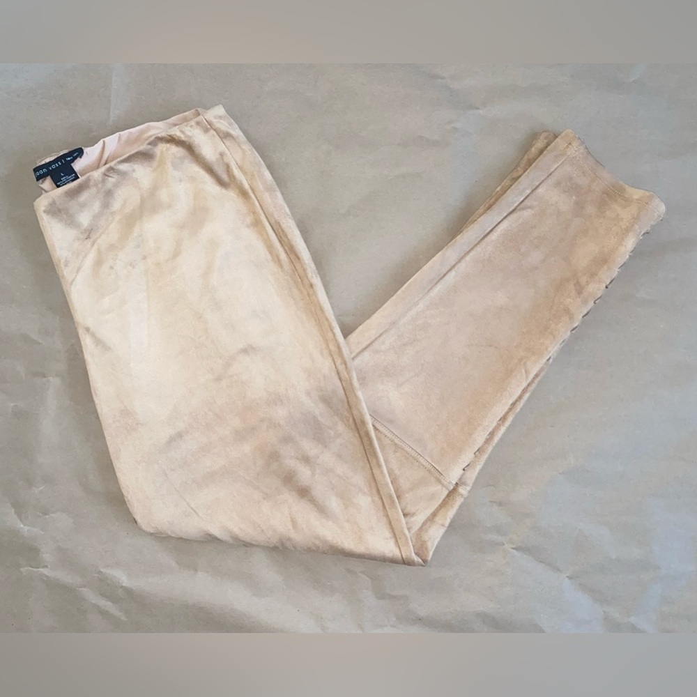 JOAN VASS Faux Leather Pants Size Large